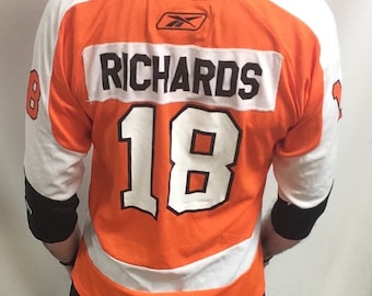 Maglia da hockey vintage Reebok Mike Richards #18 dei Philadelphia Flyers degli anni 2000 (Giovani L/XL)