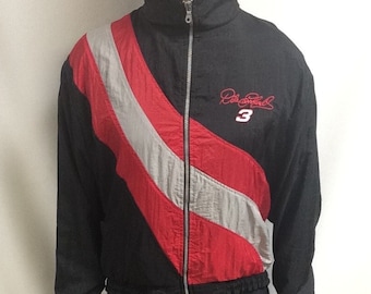 Vintage 90s NASCAR Dale Earnhardt Racing Jacket - Winston Cup Champion (Size Large)