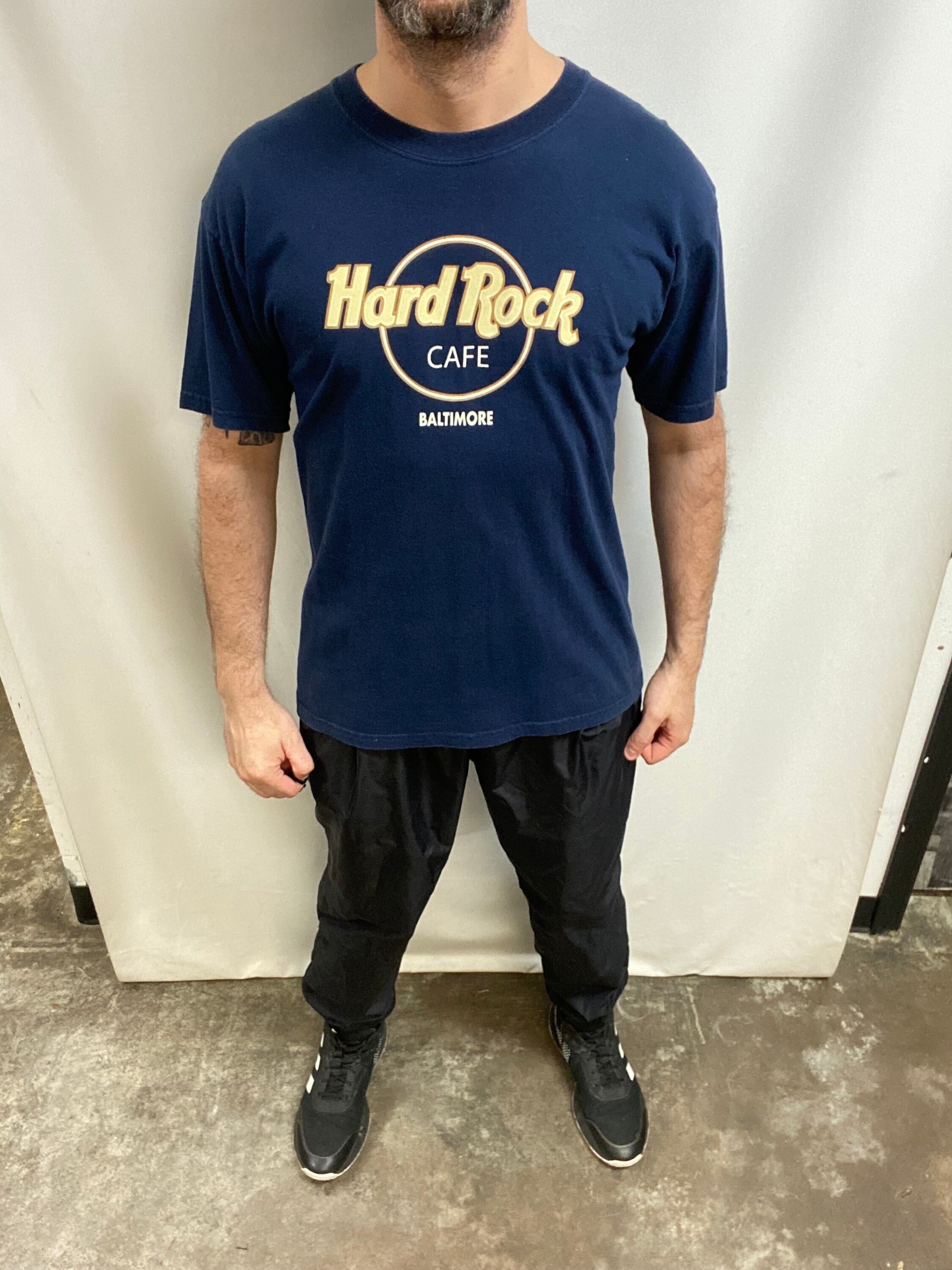 Vintage 90 s Original Hard Rock Cafe Baltimore Maryland Azul Blanco Amarillo Classic Destination T shirt Talla L Etsy Mexico