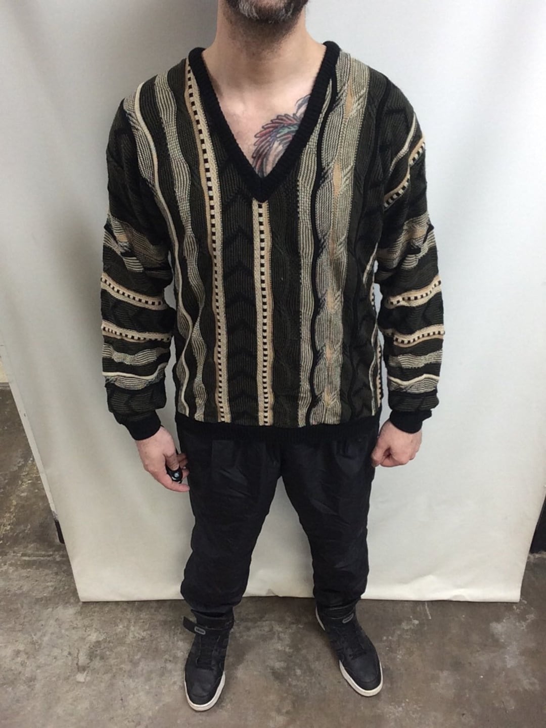 Vintage (90's) Coogi Inspired V-neck Sweater (size L) - Etsy