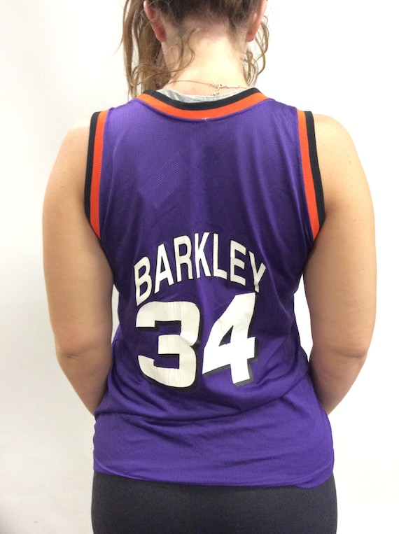 Phoenix Suns #34 Vintage Barkley Champion Jersey Retro NBA Purple