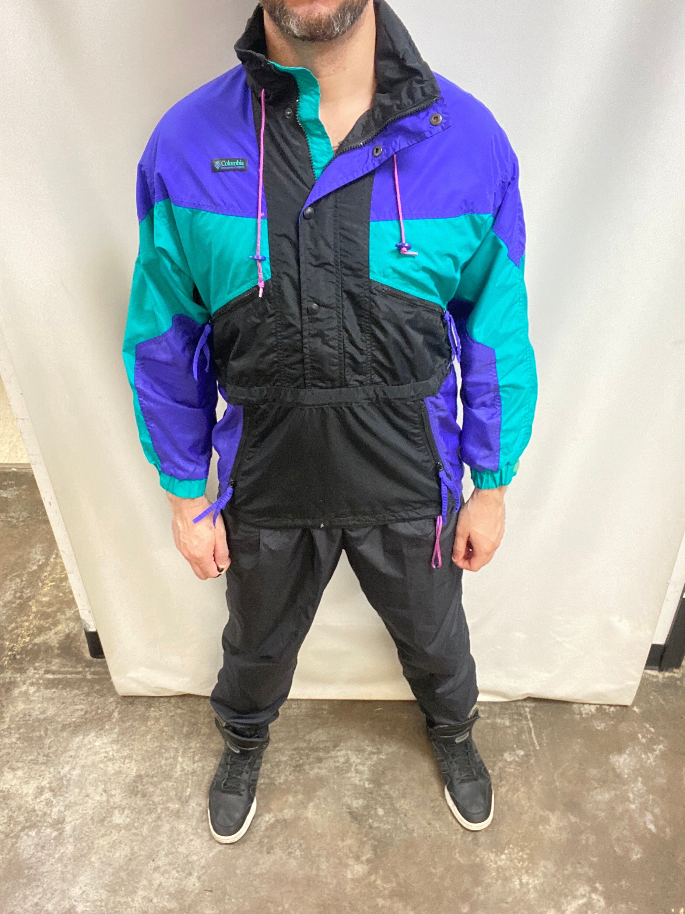 Vintage 90's Columbia Sportswear Purple, Teal & Black Vintage 90's Columbia Sportswear Purple, Teal & Black