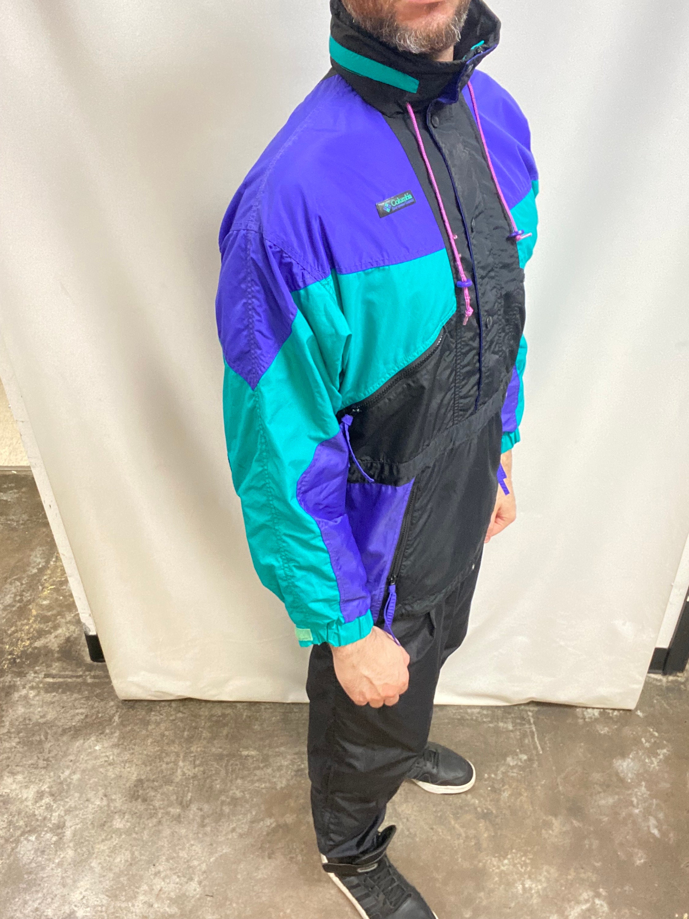 Vintage 90's Columbia Sportswear Purple, Teal & Black Vintage 90's Columbia Sportswear Purple, Teal & Black
