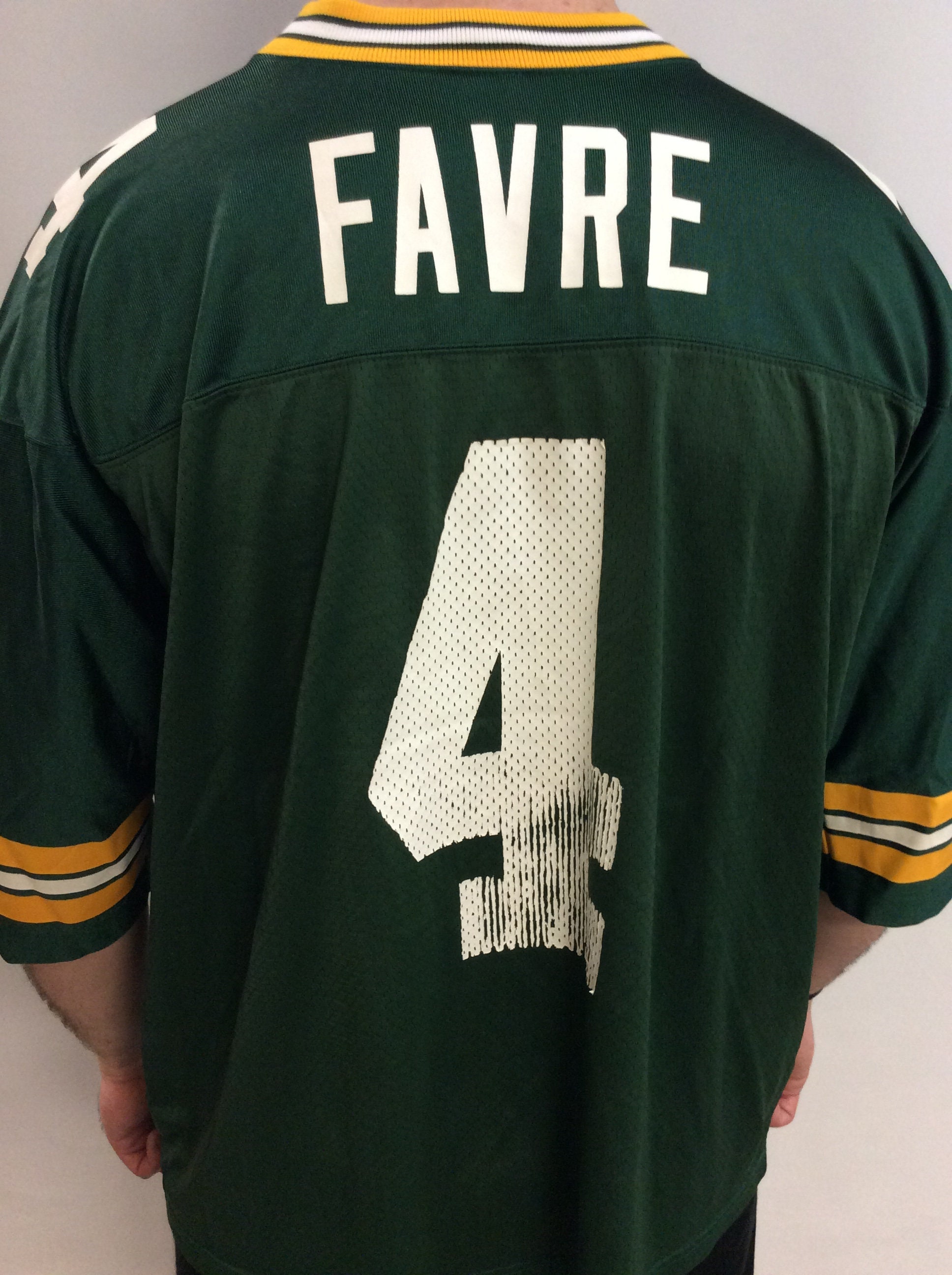 Green Bay Packers Brett Favre #4 100 Year Silver Legacy Replica Jersey