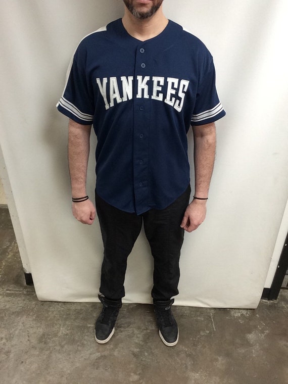 Vtg New York Yankees Shirt Adult XXL Green Jersey Embroidered MLB Starter  Mens