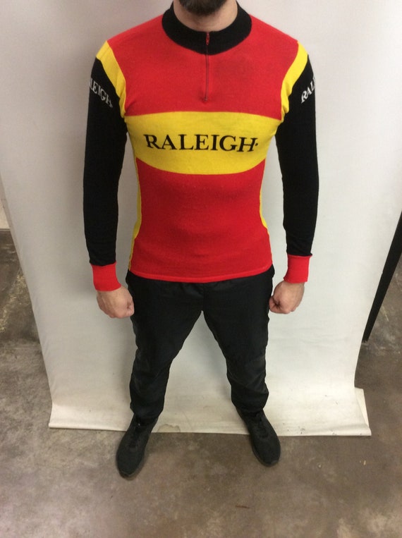 Vintage 70's Original Raleigh Black Red & Yellow R