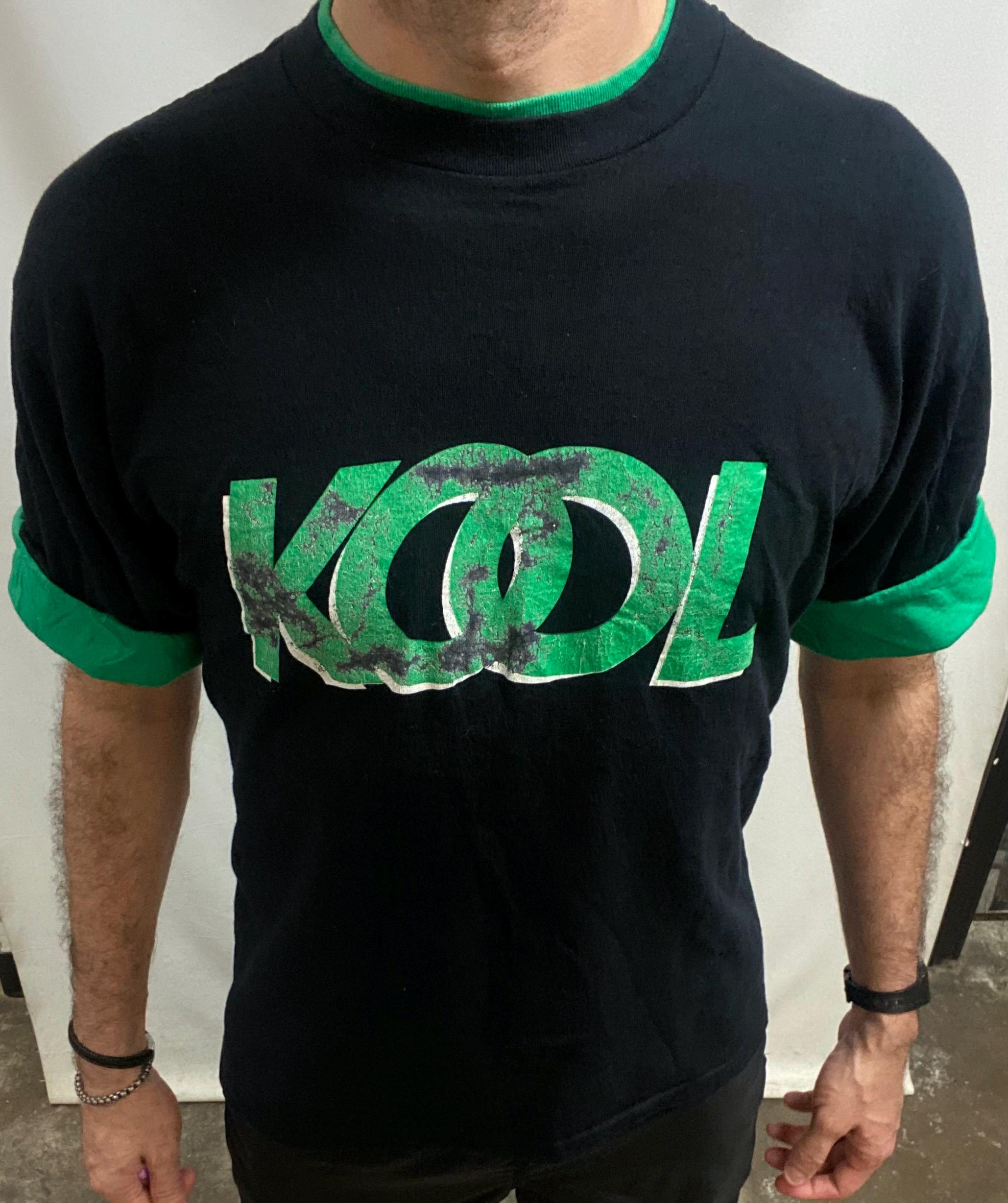 kool cigarettes t shirt Vintage 90s Kool Cigarettes T-shirt: Classic Black & Green, Made in USA  (size XL)