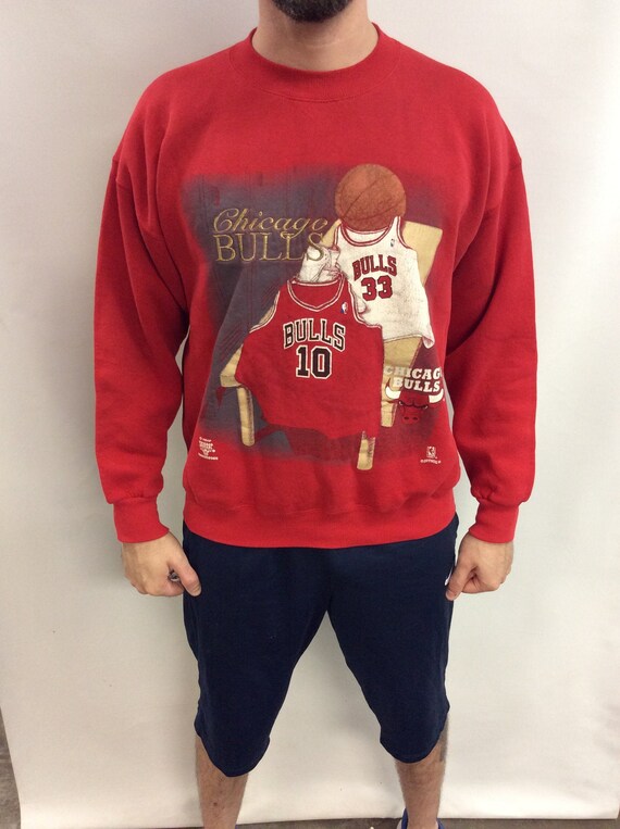 vintage 90s chicago bulls sweatshirt