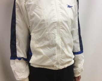 Vintage 80's-90's Original Reebok Sports White & Blue Track