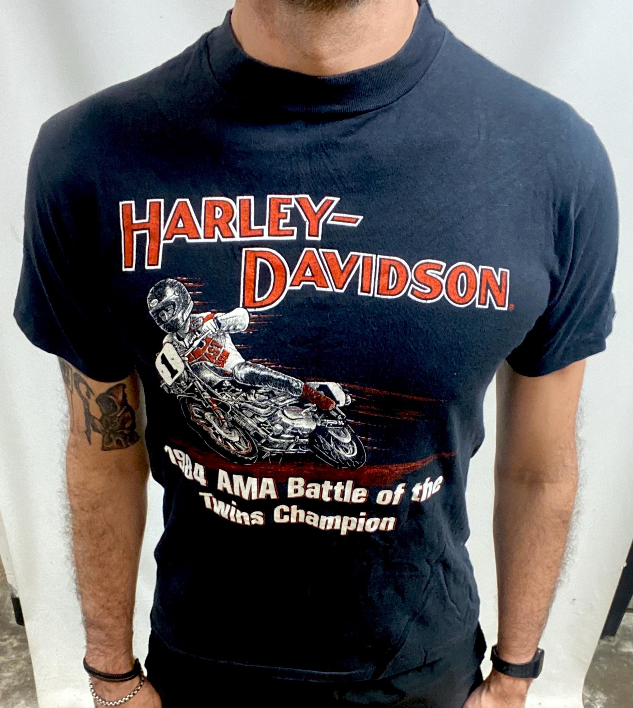 Vintage 80s Harley Davidson T-shirt, Battle of Twins Champion 