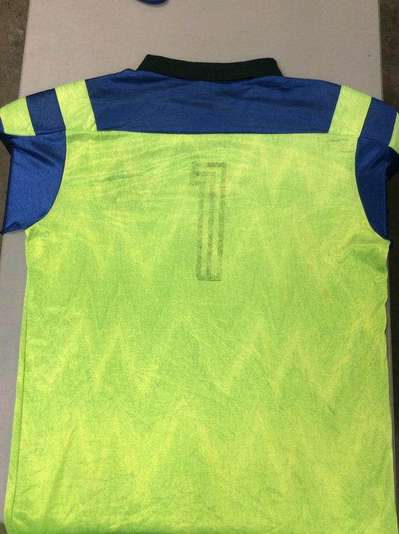 Vintage Umbro Warriors Goalie Jersey: 80s-90s Neon Soccer (size L