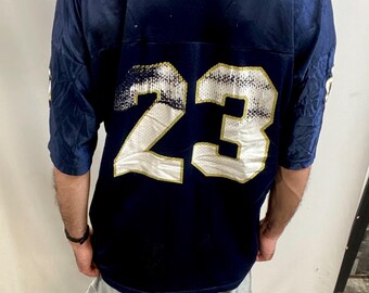 Vintage 90s Notre Dame Fighting Irish Jersey: Champion Navy Blue