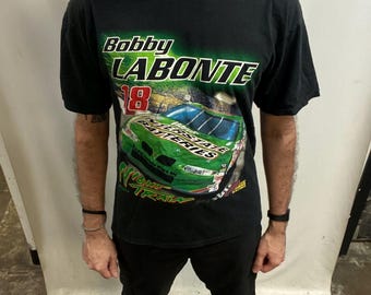 Vintage 1998 Bobby Labonte Nascar T-Shirt: Joe Gibbs Racing, Chase Authentics (USA Size Large)