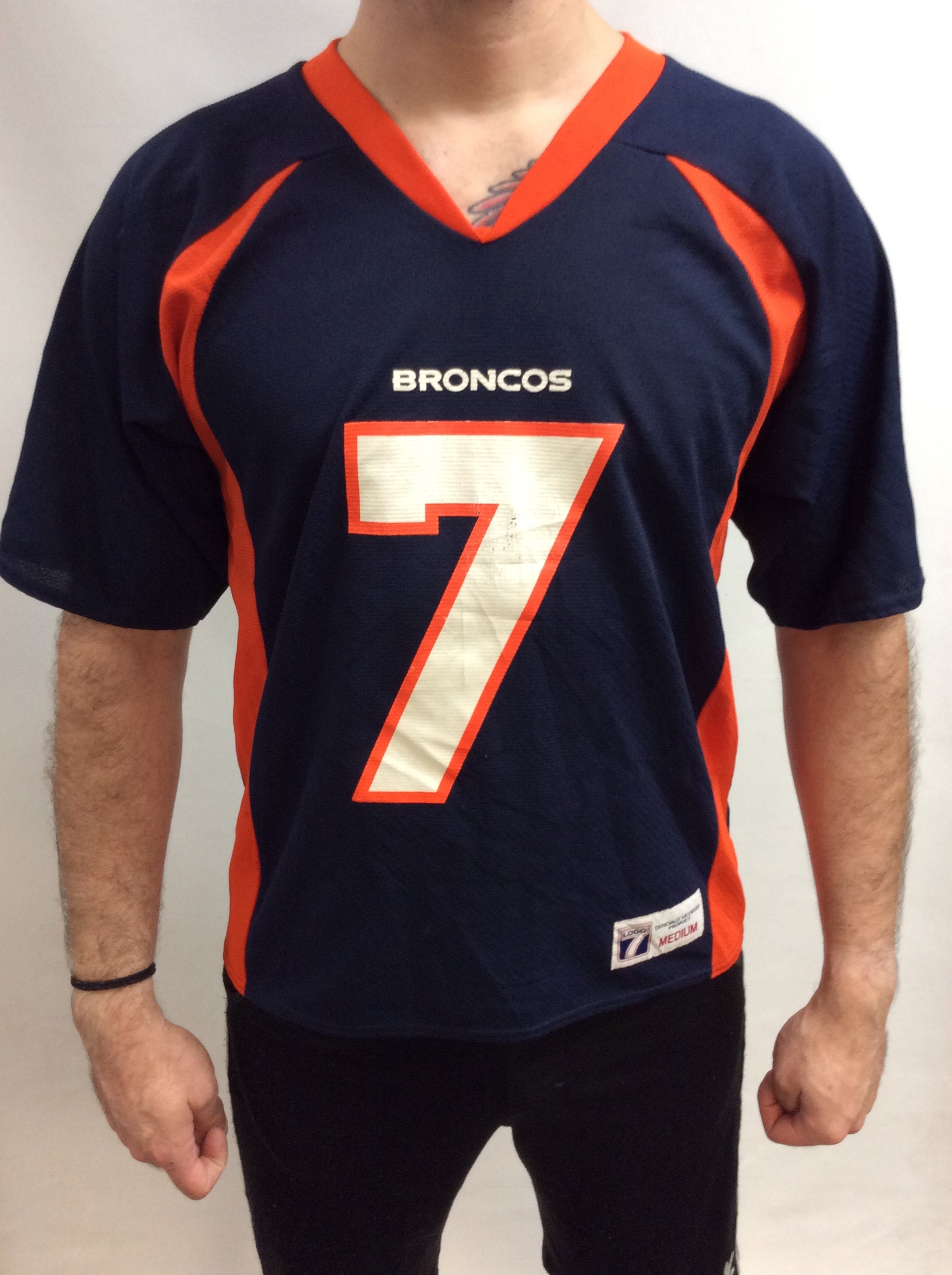 Nike Denver Broncos No7 John Elway Orange Team Color Men's Stitched NFL Limited Therma Long Sleeve Jersey
