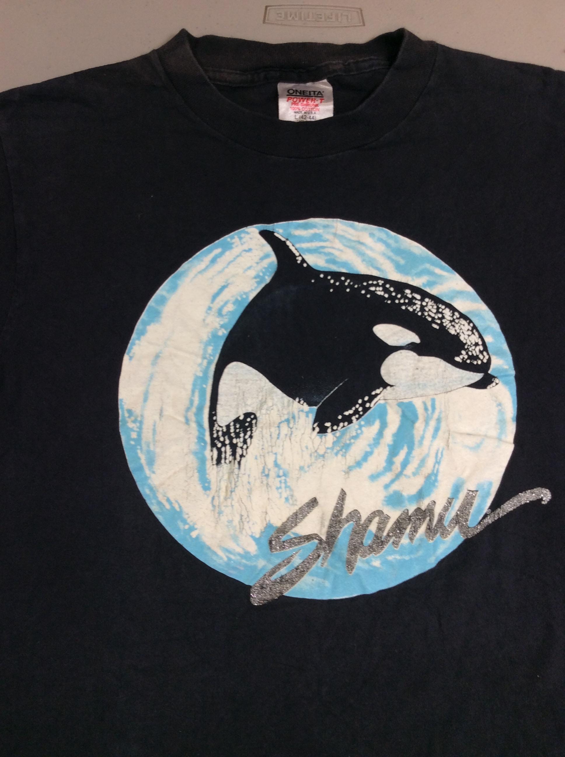 Vintage 90s Seaworld Shamu T-shirt: Oneita USA Made, Size Large - Etsy