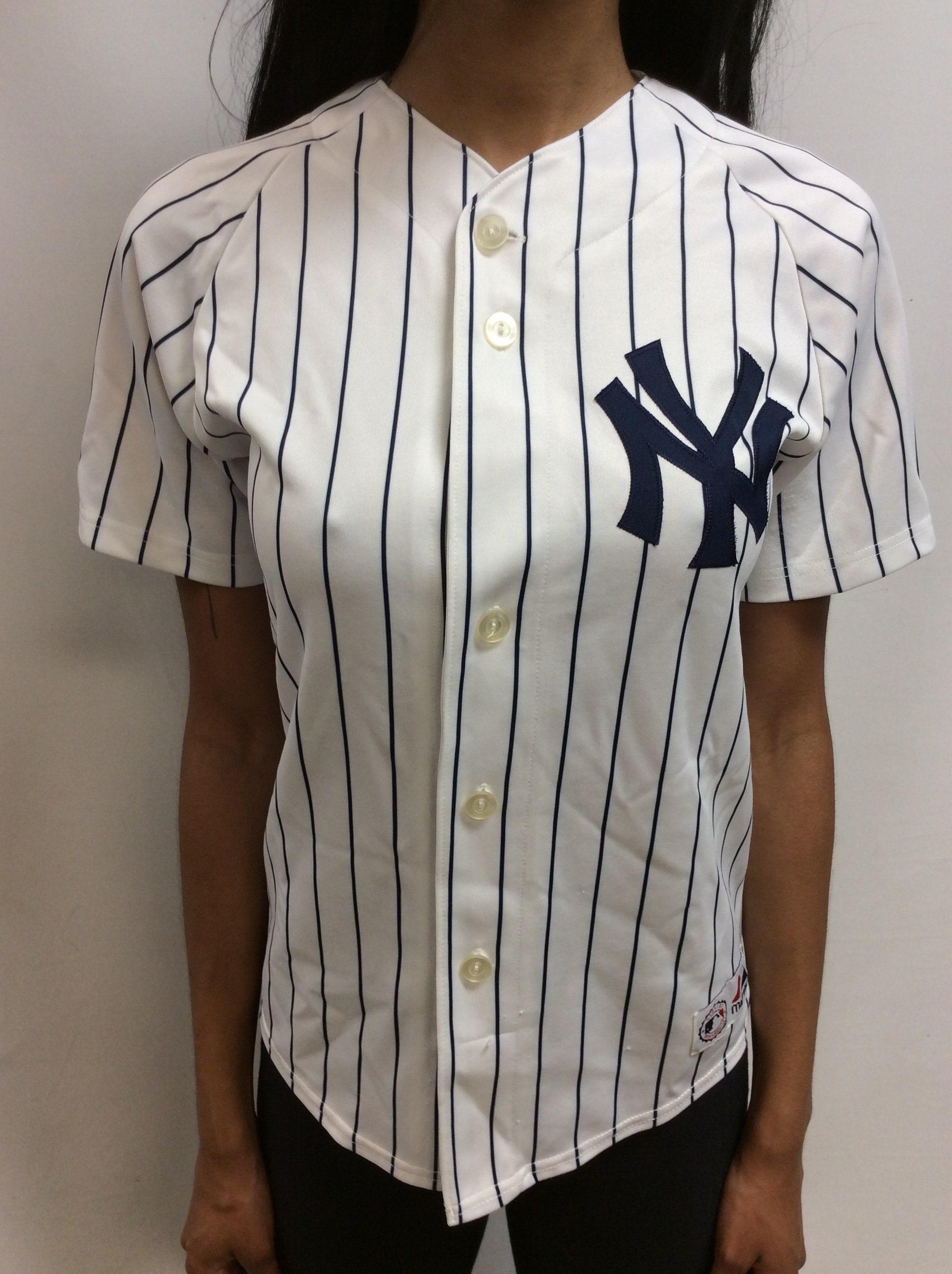 New York Yankees Alex Rodriguez Majestic Pinstripe Baseball Jersey