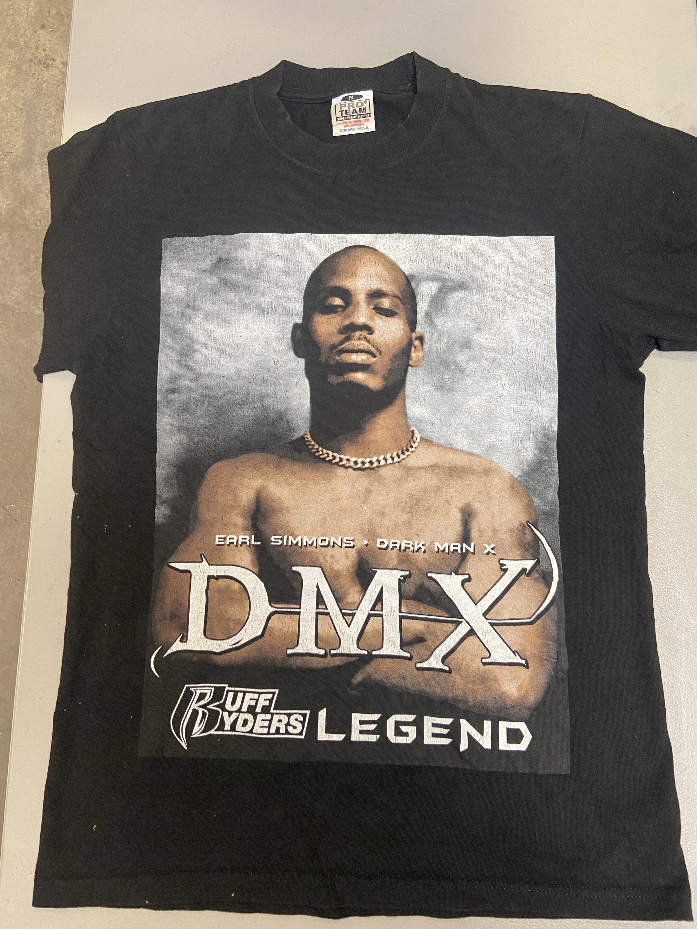 Vintage 90s DMX Ruff Ryders Rap Tee - Black Hip-hop T-shirt (size