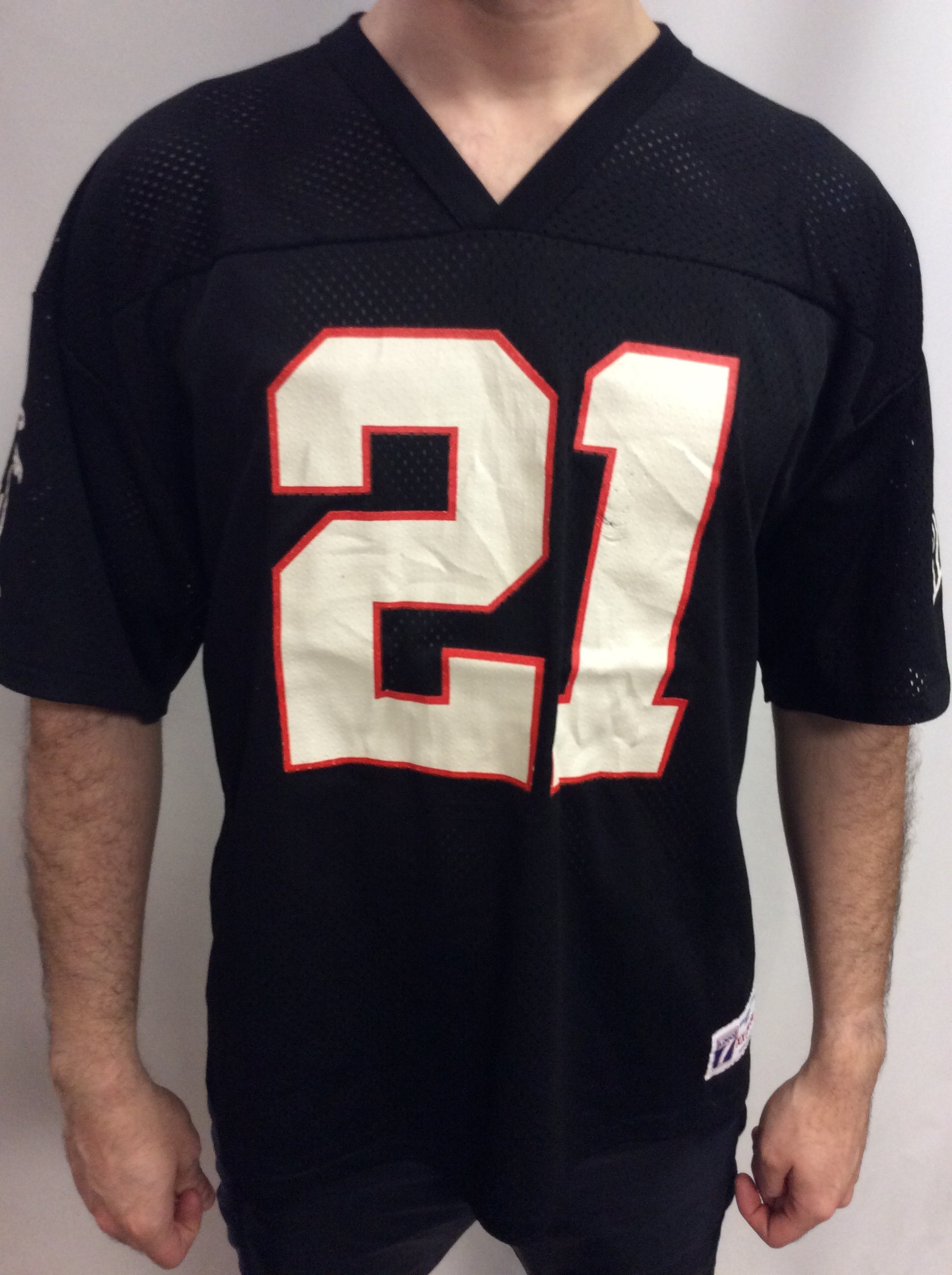 Custom #21 Deion Sanders San Francisco 1994 Dallas 1995 Atlanta 1993 1991  Throwback Football Jersey - China American Football Jersey and Jersey  Football price