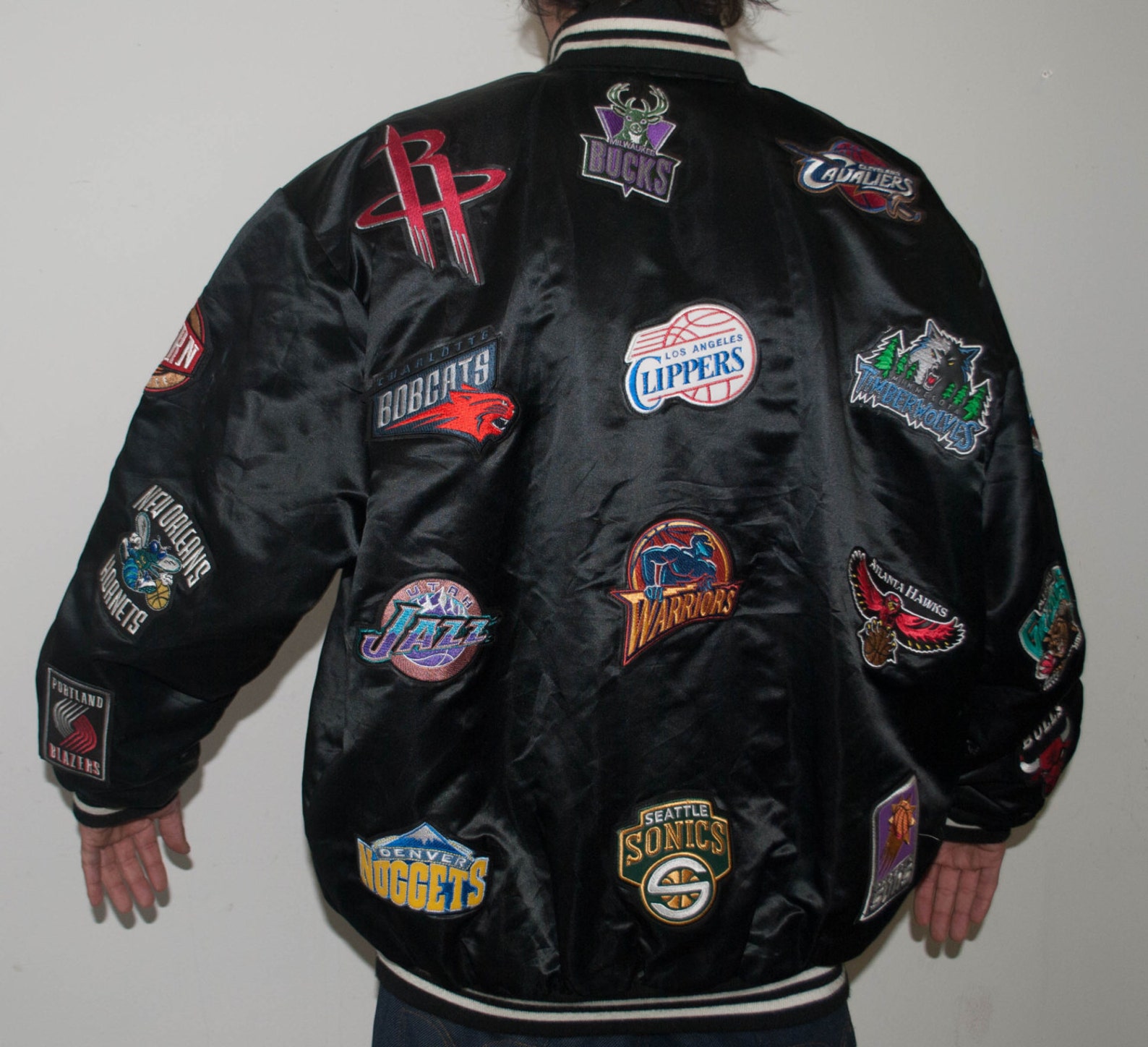 NBA Multiple Teams All Over Patch Varsity Jacket Size XL Etsy