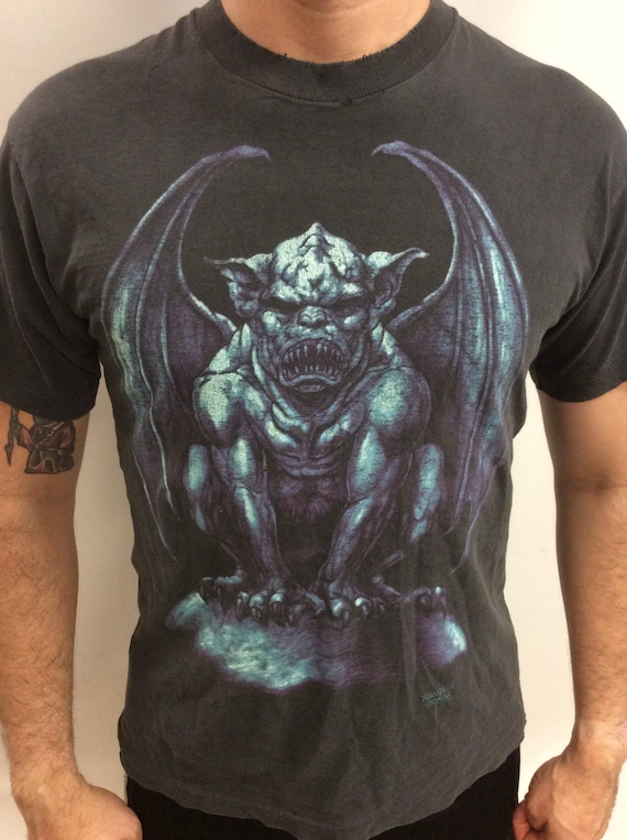 90s FASHION VICTIM ガーゴイル Tシャツ L USA製 Vintage 90's (1995) Original Fashion Victim Gargoyle Classic Black