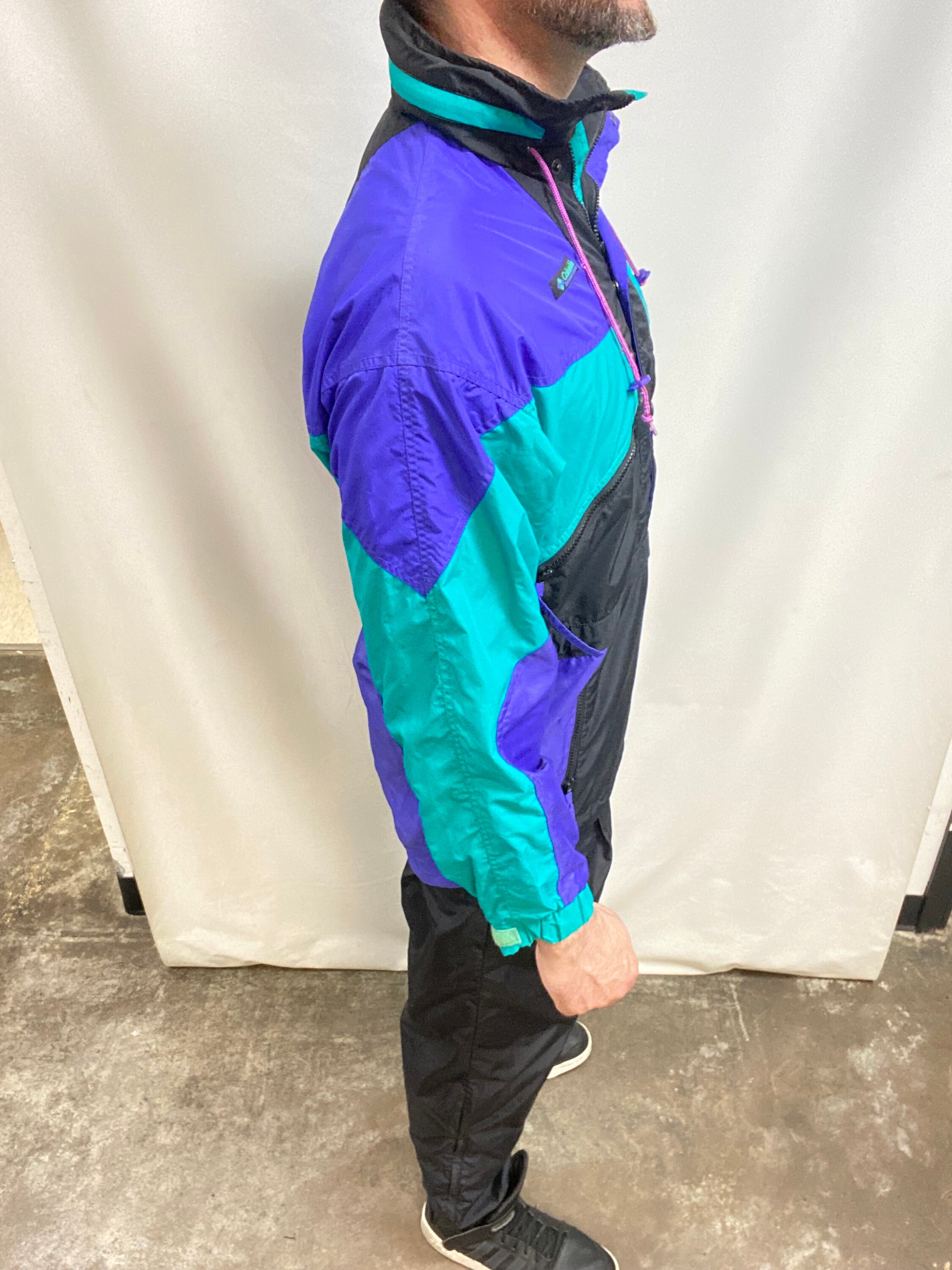 Vintage 90's Columbia Sportswear Purple, Teal & Black