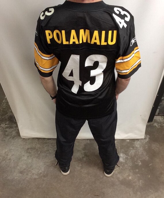 Polamalu Black And Yellow Nfl Jersey Vintage 2000's Pittsburgh