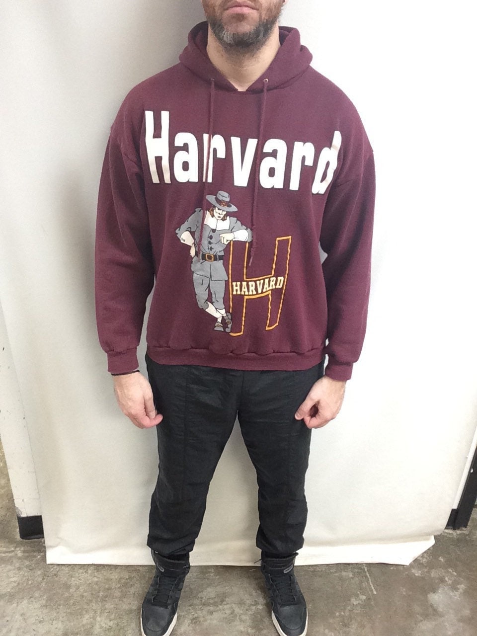Vintage harvard hoodie discount