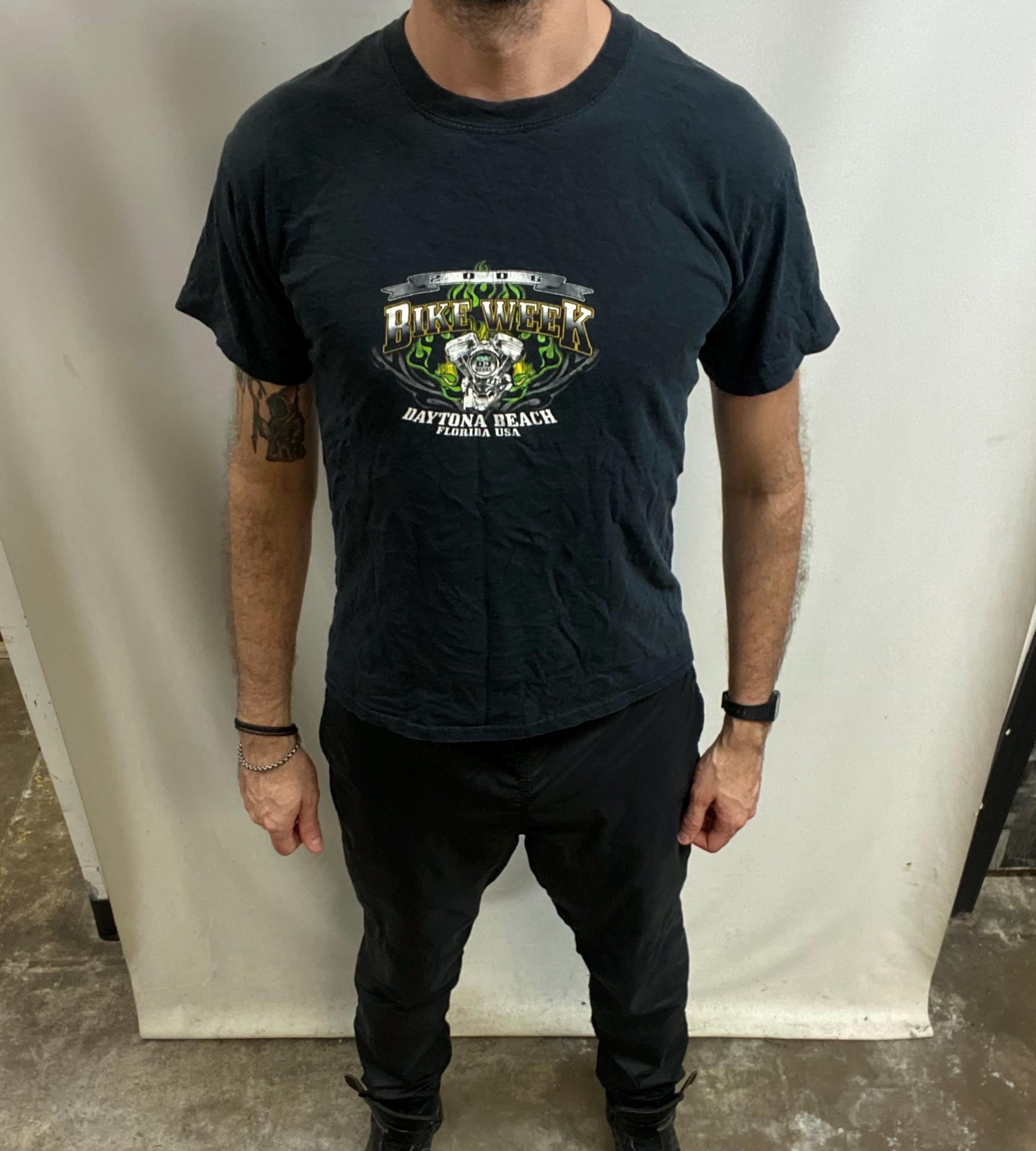 Vintage 2006 Daytona Beach Bike Week T-shirt: American Biker, Size 