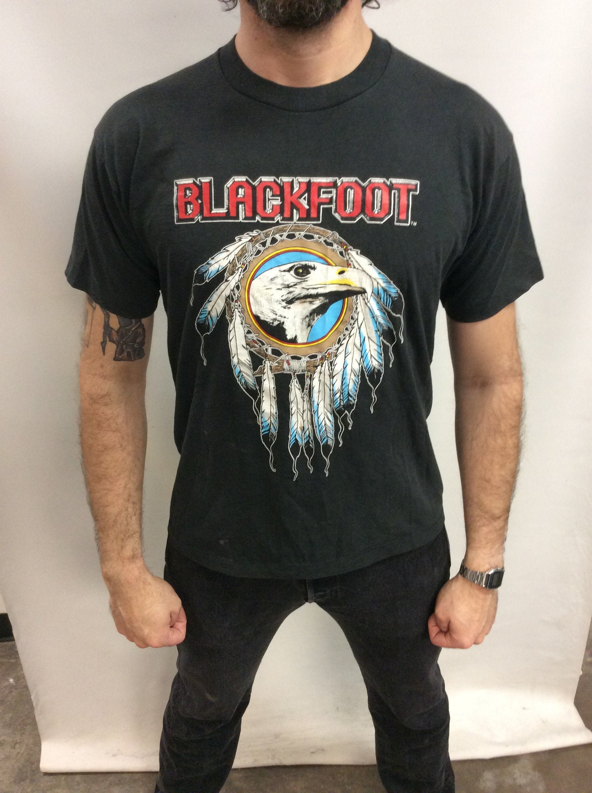 ナチュラルネイビー 70s Blackfoot ブラックフット ビンテージ バンドT