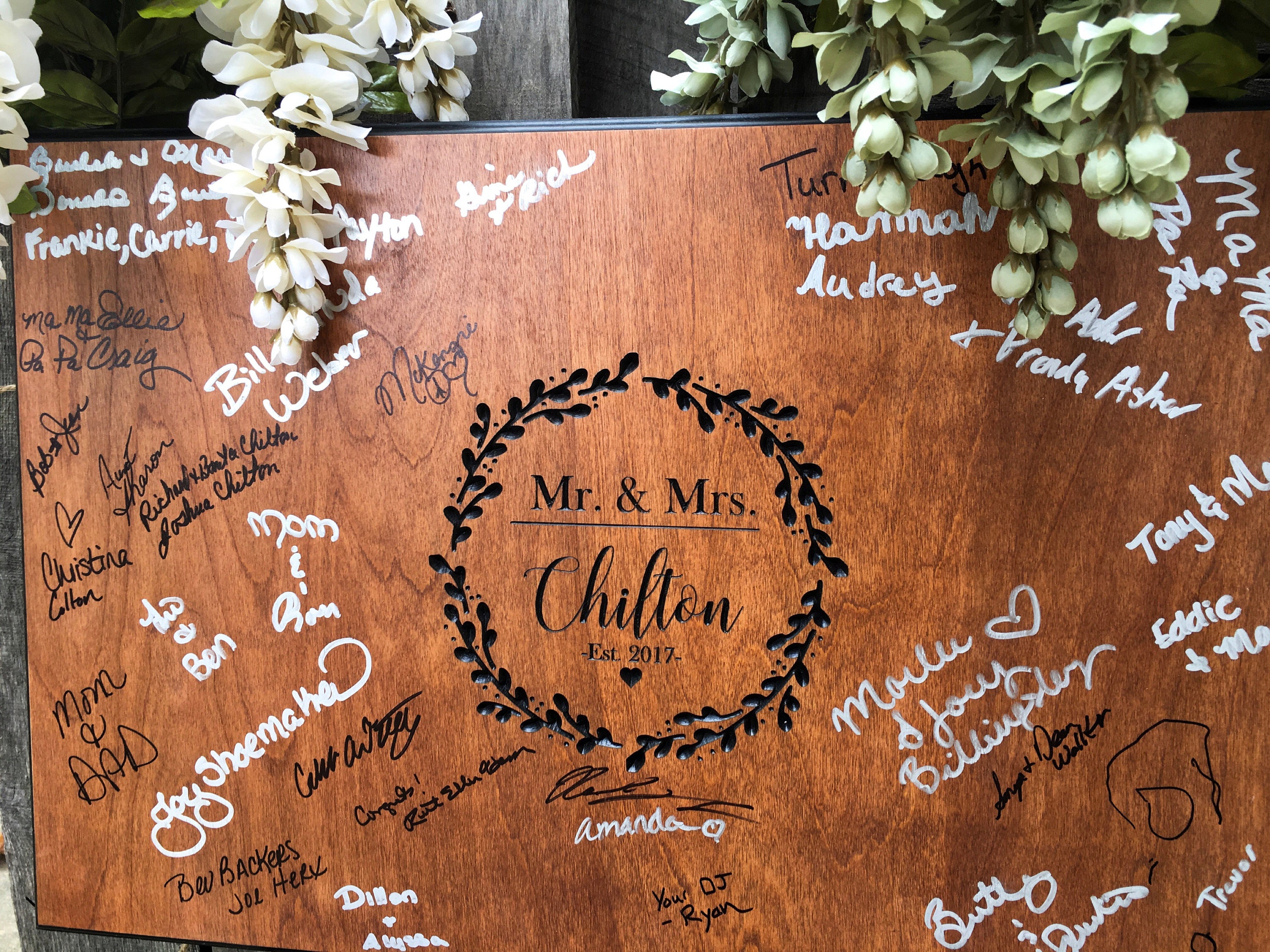 Wedding guest book Guest book alternative Wedding keepsake Etsy