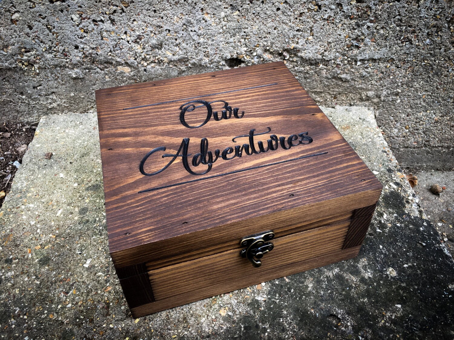 Wooden Gift Box, Unique Gift, Adventure Gift, Keepsake Box, Memory Bo…