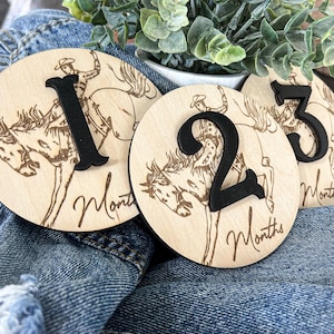 Monthly milestones, Western nursery, Cowboy nursery, Western monthly milestones, Newborn pictures, Boy nursery, Girl nursery, Wood name sign