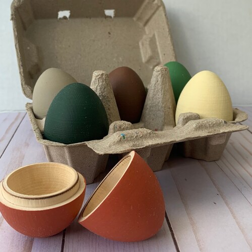 Hollow Wood Eggs Wooden Easter Eggs Filable Eggs Spring Etsy