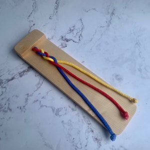 Braiding Board, Montessori Supplies, Learning Toys for Children, Fine Motor Toys for Preschool, Occupational Therapy Toys, Wooden Toys