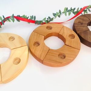 Advent Wreath, Wooden Candle Holder, Centerpiece, Wood Advent Ring