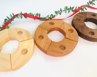 Advent Wreath, Wooden Candle Holder, Centerpiece, Wood Advent Ring