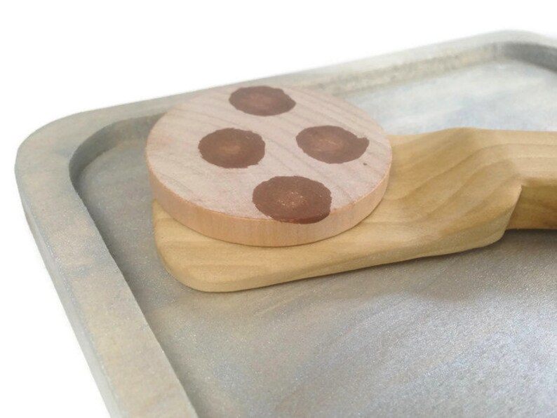 Chocolate Chip Cookie Set, Wooden Play Food, Pretend Food, Play Kitchen, Wood Toy, Waldorf Food, Montessori, Gift for Kids, Baking Set image 6