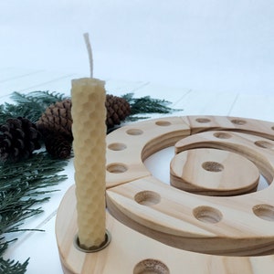 Advent Spiral Wooden Candleholder, Christmas Decor, Holiday Centerpiece image 5