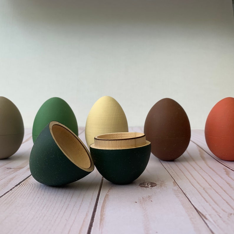 Hollow Wood Eggs Wooden Easter Eggs Filable Eggs Spring Etsy