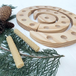 Advent Spiral Wooden Candleholder, Christmas Decor, Holiday Centerpiece image 4