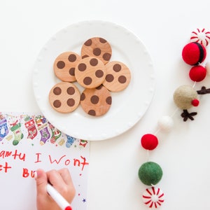 Chocolate Chip Cookie Set, Wooden Play Food, Pretend Food, Play Kitchen, Wood Toy, Waldorf Food, Montessori, Gift for Kids, Baking Set image 5