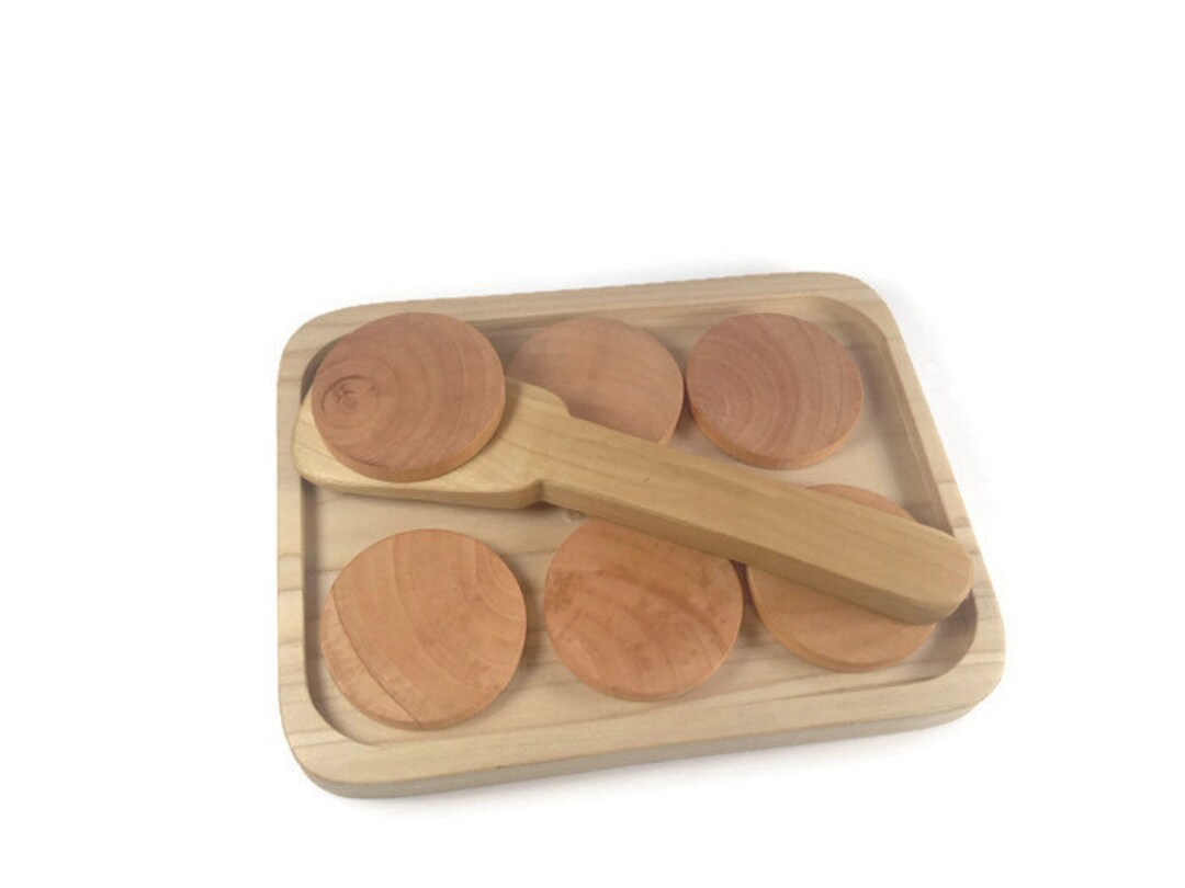 Wood Cookie Play Set Wooden Kitchen Accessories Pretend Play Etsy