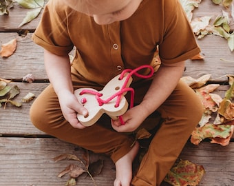 Wood Butterfly Toy, Wooden Lacing Card, Children's Toys, Gifts for Kids, Montessori Materials, Kids Learning, Birthday Gift