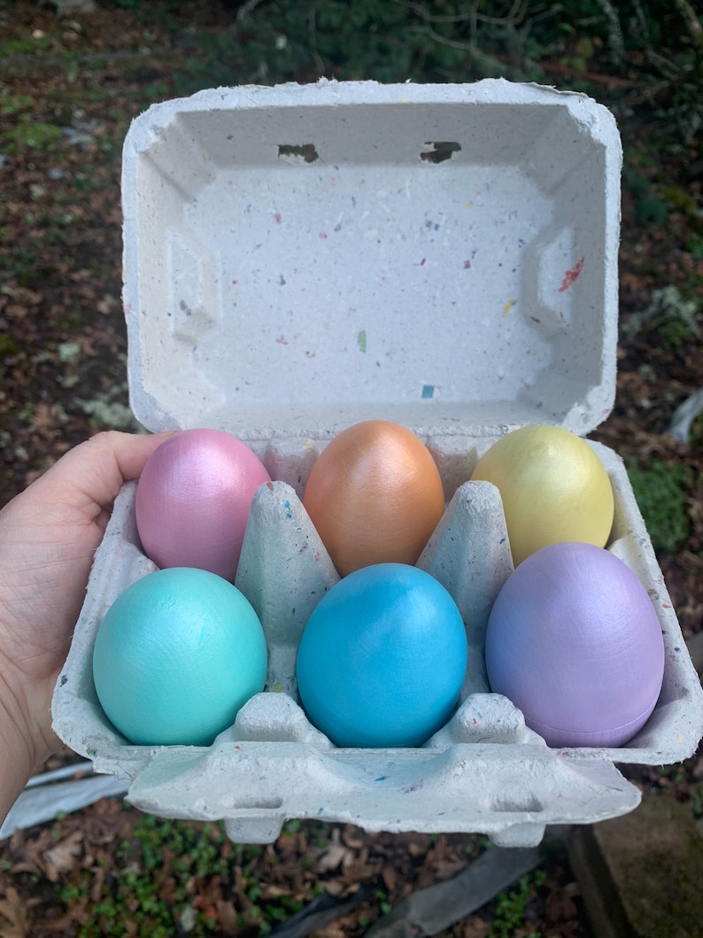 Hollow Wooden Eggs Wood Easter Eggs Spring Decor Fillable Etsy