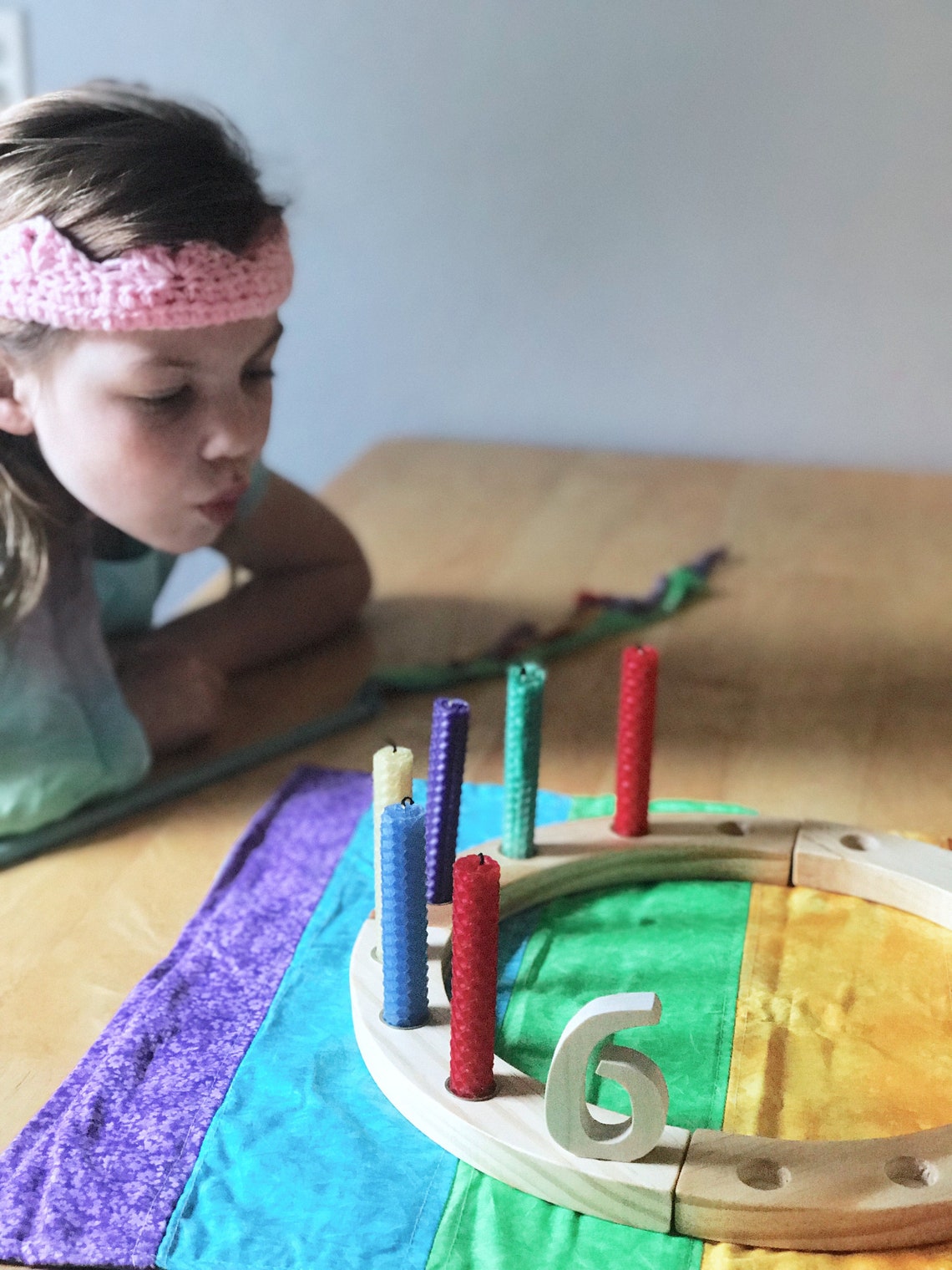 Waldorf Birthday Ring 16 Hole Birthday Centerpiece Party Etsy