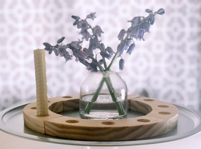 Waldorf Birthday Ring Wooden Candle Holder German Birthday Etsy