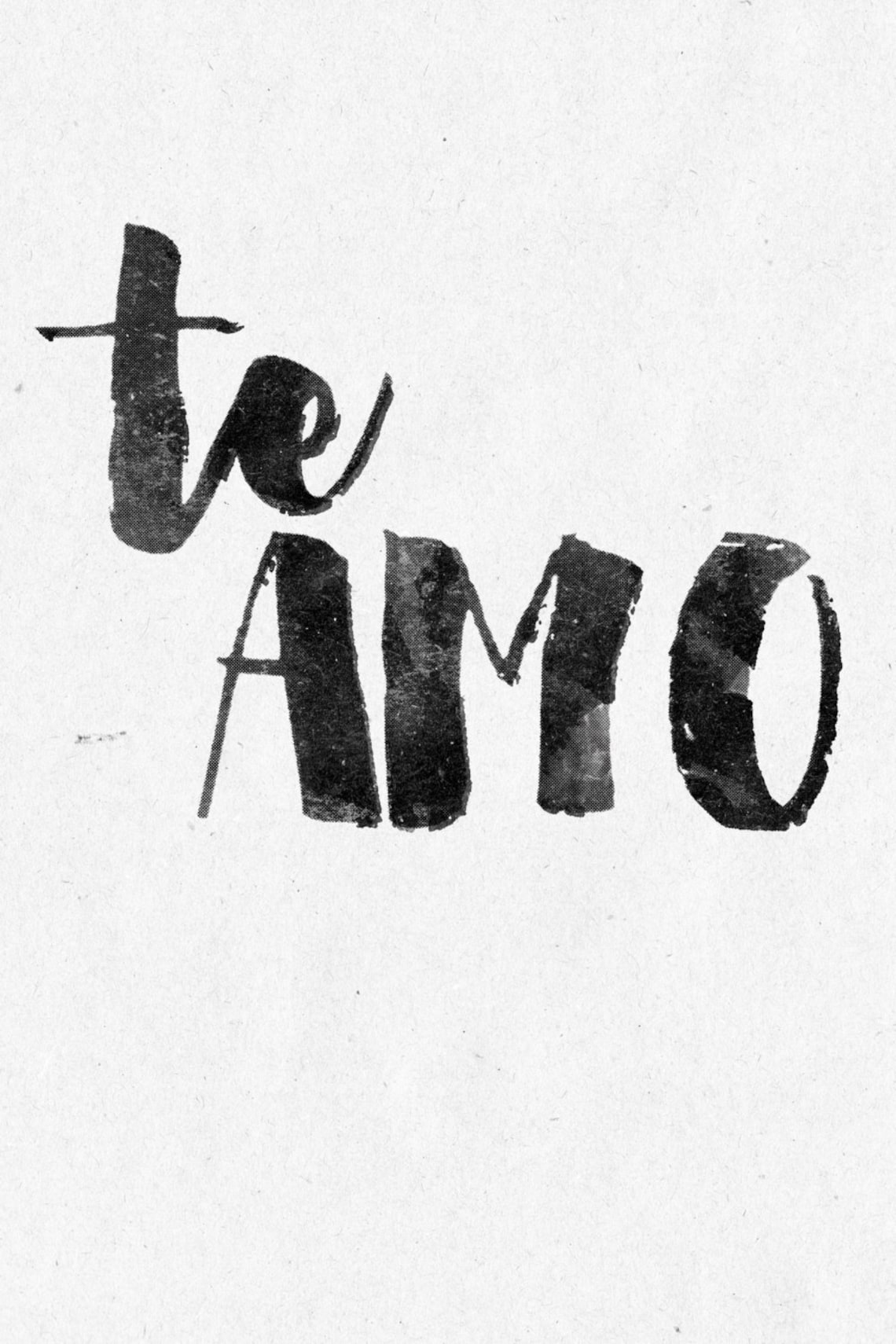 Te AMO I LOVE You in Spanish LOVE Quote Poster Art Etsy