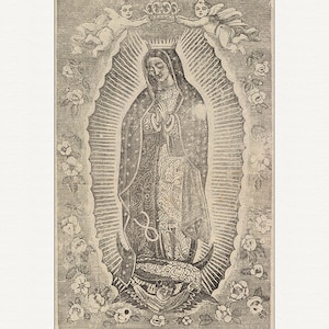 12x16 PRINT of Our Lady of Guadalupe, Nuestra Senora de Guadalupe, art print, home decor, wall art, La Virgen Guadalupana, print, art print