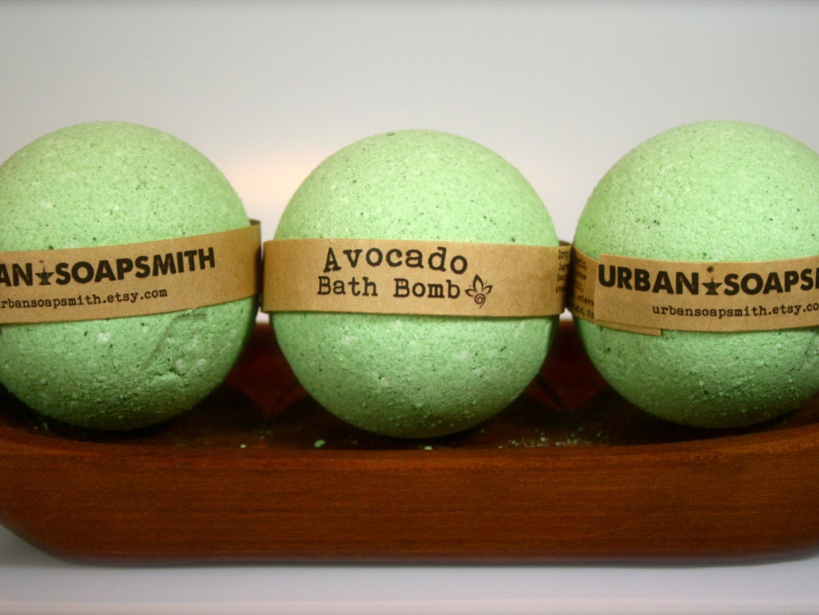 Avocado Bath Bomb Aromatherapy Bath Bomb 1 All Natural Bath Etsy