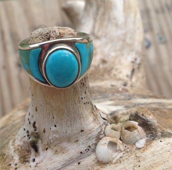 925 silver turquoise bracelet and ring set - image 2